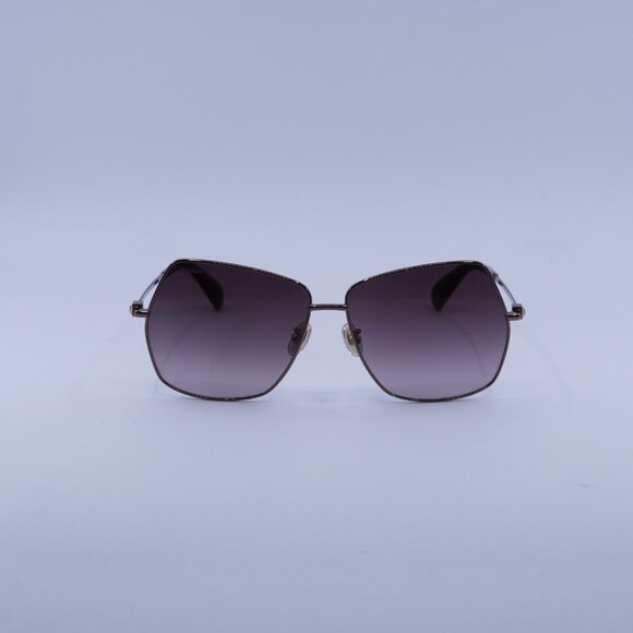 MaxMara MM0035-H 38T Sunglasses Bronze Geometric Frame, Bordeaux Lenses - Picture 3 of 11